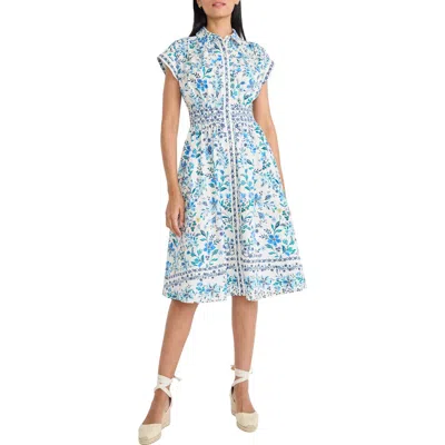 Maggy London Cap Sleeve Shirtdress In Green