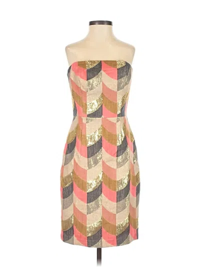 Pre-owned Maggy London Cocktail Dress In Gold