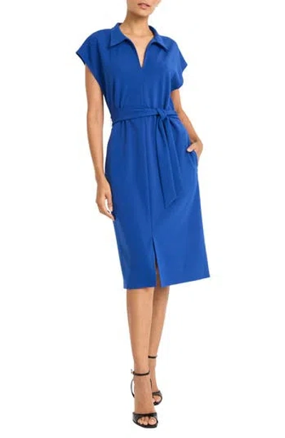 Maggy London Collared Midi A-line Dress In Surf The Web