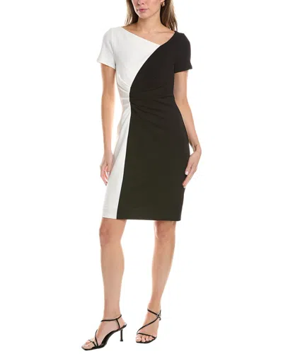 Maggy London Colorblocked Sheath Dress In Black