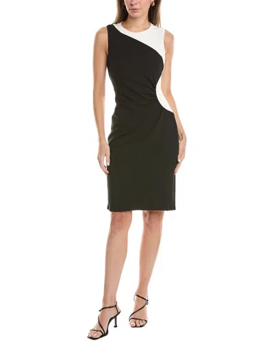 Maggy London Colorblocked Sheath Dress In Black