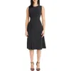 Maggy London Draped Midi Dress In Black