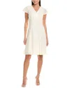 Maggy London Eyelet Cap Sleeve Dress In White