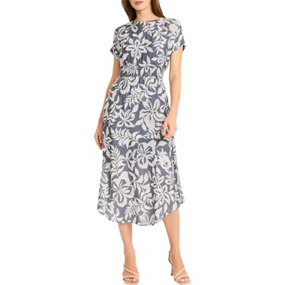 Maggy London Floral Smocked Waist Midi Sundress In Multi