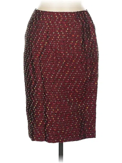 Pre-owned Maggy London Formal Skirt In Burgundy