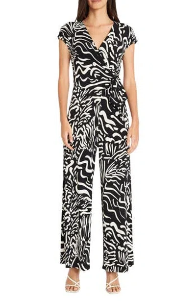 Maggy London Front Tie Jumpsuit In Black