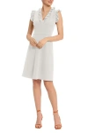 Maggy London G5197m Short Ruflle Cocktail Dress In Neutral