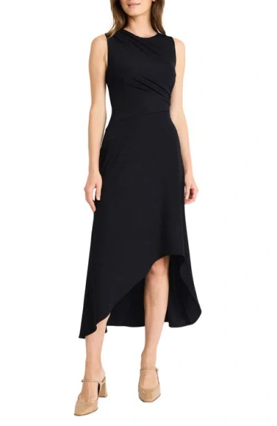 Maggy London Womens Knit Polyester Midi Dress In Black