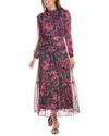 Maggy London High-neck Maxi Dress In Pink