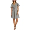 Maggy London Houndstooth Knot Minidress In Black/white