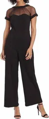 Maggy London Illusion Jumpsuit In Black In Black