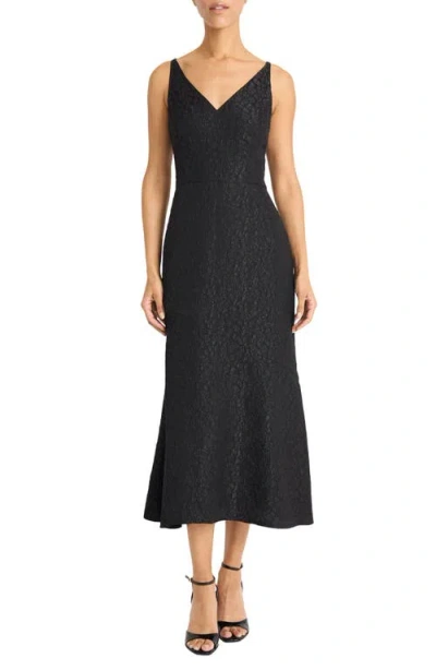 Maggy London Jacquard Cocktail Midi Dress