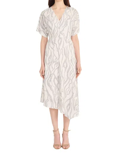 Maggy London Karoline Print Midi Dress In Ivory/charcoal