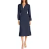 Maggy London Long Sleeve Tie Waist Midi Dress In Nayb
