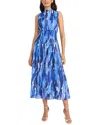 Maggy London Abstract Print Crepe Chiffon Dress