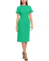 Maggy London Womens Ruffled Polyester Shift Dress