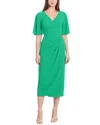 Maggy London Womens Flutter Sleeve Calf Midi Dress