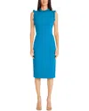 Maggy London Ruffle Mock Neck Sheath Dress