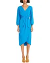Maggy London Draped Faux Wrap Dress