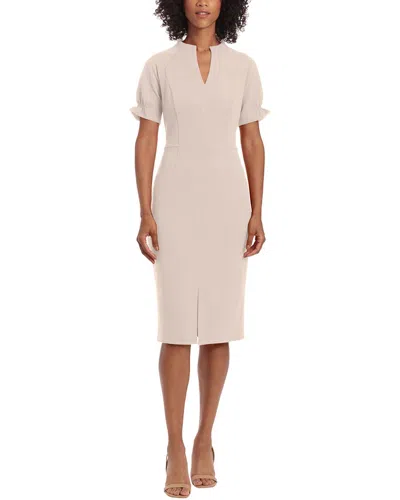 Maggy London Midi Dress In Neutral