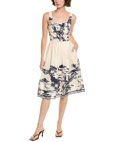 Maggy London Midi Dress In Gray