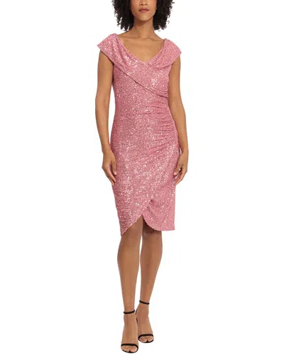 Maggy London Midi Dress In Pink