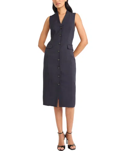 Maggy London Midi Dress In Blue