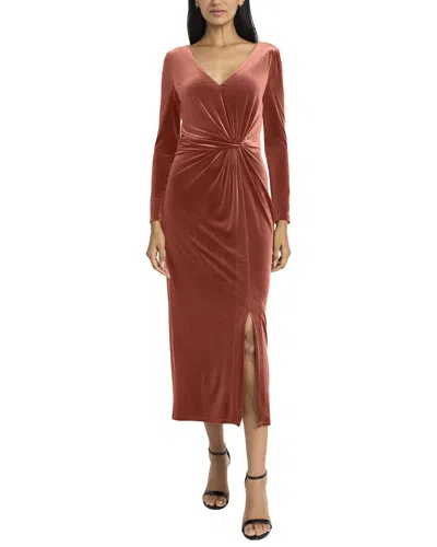 Maggy London Midi Dress In Brown