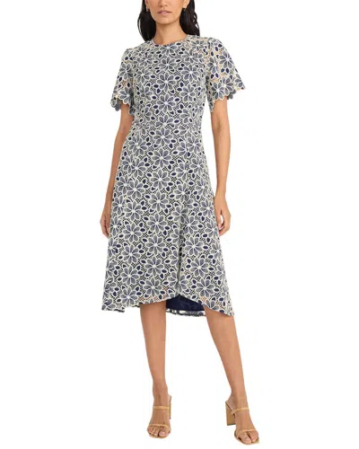 Maggy London Midi Dress In Navy Blazer,cream