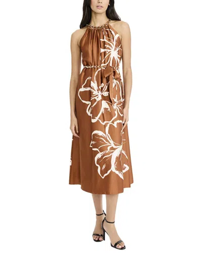 Maggy London Midi Dress In Brown