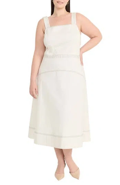 Maggy London Midi Tank Dress In Neutral