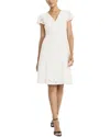 Maggy London Eyelet Cap Sleeve Dress In White