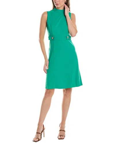 MAGGY LONDON MAGGY LONDON MOCK NECK A-LINE DRESS