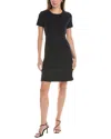 Maggy London Novelty Trim A-line Dress In Navy