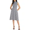 Maggy London Panthera Jacquard Fit & Flare Dress In Brown