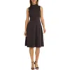Maggy London Panthera Jacquard Fit & Flare Dress In Black