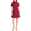 Maggy London Patch Pocket Short Sleeve Stretch Crepe Minidress