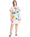 Maggy London Plus Size Printed Short-sleeve Dress