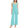 Maggy London Princess Seam Jumpsuit In Sea Blue