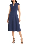 Maggy London Princess Seam Scuba Crepe Midi Dress