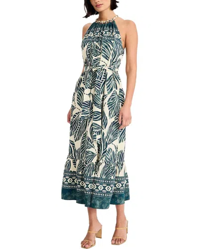 Maggy London Printed Halter Neck With Chain Detail In Multi