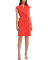 Maggy London Wrap Front Sheath Dress In Bittersweet