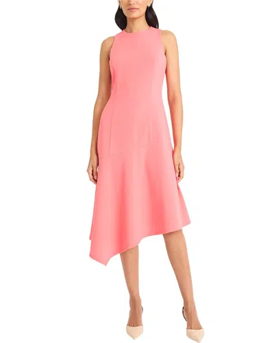 Maggy London Scuba Crepe Sleeveless Midi Dress In Neutral