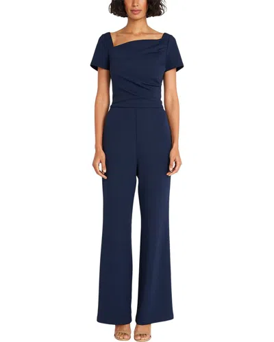 Maggy London Short Sleeve Jumpsuit In Navy Blazer