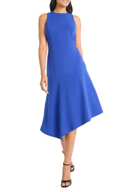 Maggy London Sleeveless Asymmetric Hem Midi Dress