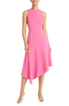 Maggy London Sleeveless Asymmetric Hem Midi Dress