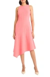 Maggy London Sleeveless Asymmetric Hem Midi Dress