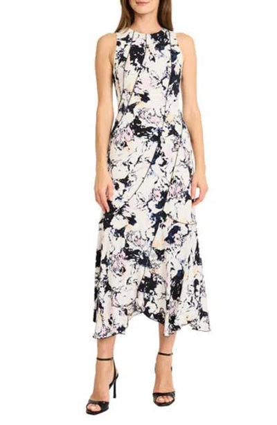 Maggy London Sleeveless Midi Dress In Multi