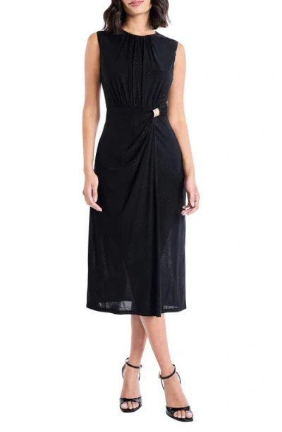 Maggy London Sleeveless Midi Dress In Black