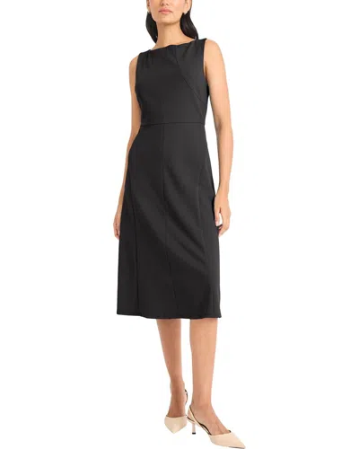 Maggy London Sleeveless Scuba Crepe Dress In Black